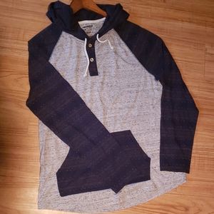 Young men's long sleeve hooded top